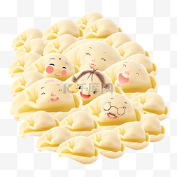 海报饺子图片_阖家欢乐的春节团圆饺子