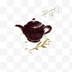 茶道茶壶图片_古朴风创意中式茶壶茶叶