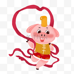 猪年卡通猪年形象设计素材