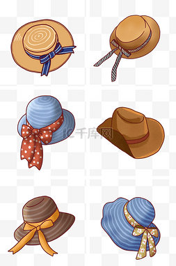 卡通渔夫帽图片_卡通帽子组图PNG免抠素材
