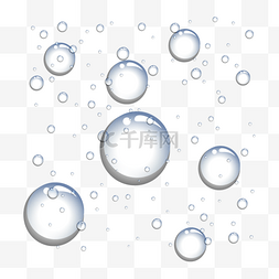 小盆透明图片_矢量透明效果水珠