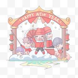 新年欢庆图片_2019农历新年新年快乐迎接新年欢