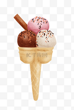 夏日夏季巧克力冰淇淋