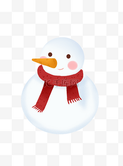 害羞的手绘表情图片_冬季憨厚害羞的雪人设计可商用元
