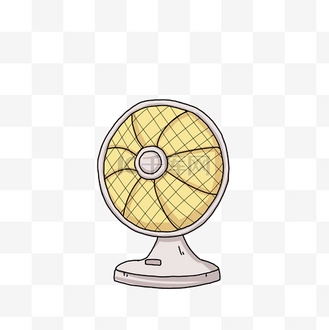 手绘卡通冬天取暖的电暖气