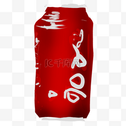 红色可口可乐饮料罐元素