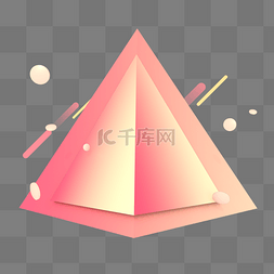 C4D立体几何图形三角形海报背景装