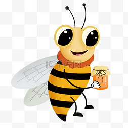 黄色的蜜蜂手绘插画