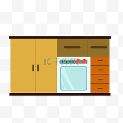 厨房案板官高图片_矢量图多彩的橱柜