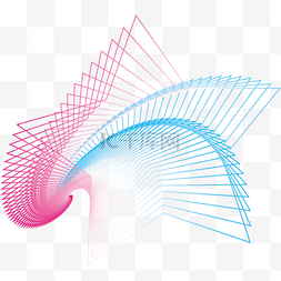 彩色波纹线条图片_彩色线条图案元素