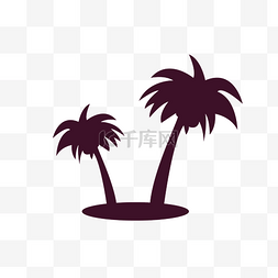 海岛椰子树装饰框