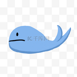 蓝色海洋动物鲸鱼元素