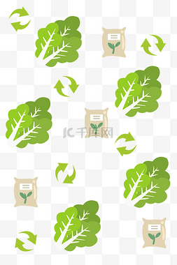 农业绿色农业图片_手绘白菜农业底纹