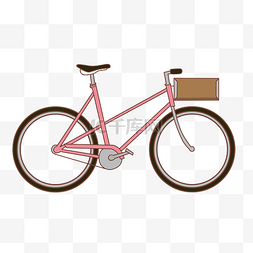 出行工具自行车插画