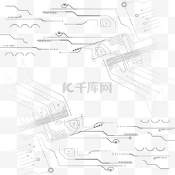 电路板线条图片_矢量科技电路图电路板元素