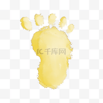 矢量图婴儿的脚印