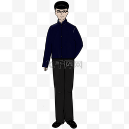 迎新晚会男同学演讲插画