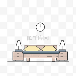 挂钟图片18点图片_扁平化家居PNG素材