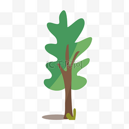 菱形图片_绿色菱形树木植物免抠图