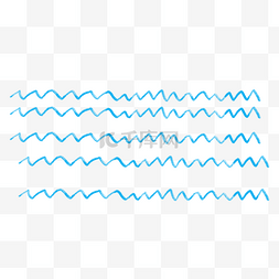 线条水纹图片_蓝色可爱通用海洋装饰
