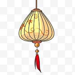 中国风吊灯装饰插画