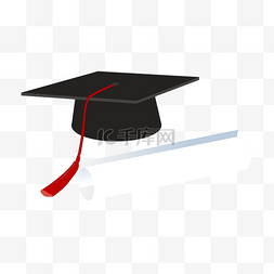 毕业证学位证图片_博士帽与学位证PNG素材