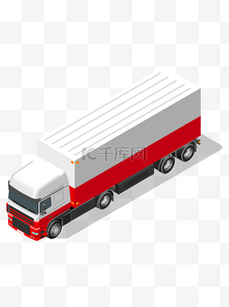 卡通矢量货柜车设计可商用元素
