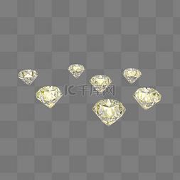 亮晶晶钻石图片_C4D立体透明水晶碎钻石