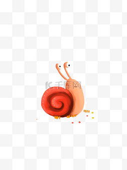 动物设计手绘图片_卡通手绘小蜗牛动物设计