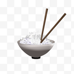 米饭拌饭料图片_一碗热腾腾的米饭插图
