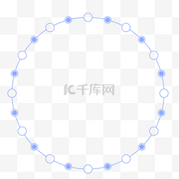 实心圆圈元素图片_科技蓝色创意线圈