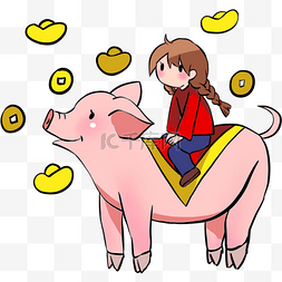 猪祝福图片_猪年金猪祝福