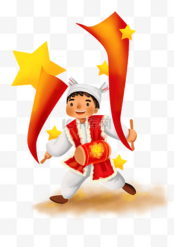 中国新年的图片图片_国庆节跳安塞腰鼓的人