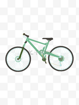 装满的自行车图片_简约扁平卡通中小学生开学自行车