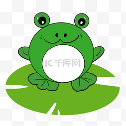 荷叶垫子图片_绿色动物青蛙