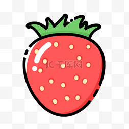 食物可爱风格图片_mbe风格水果果蔬草莓手绘插画psd