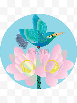 中国风动物植物图片_手绘鸟语花香可商用元素