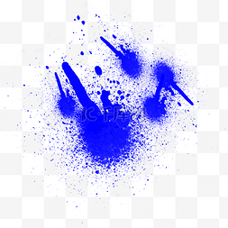 喷溅墨迹图案图片_蓝色油漆喷溅效果元素