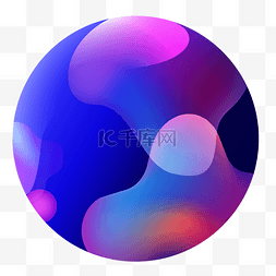  蓝紫色圆球