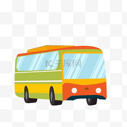 公交车图标图片_可爱小巴汽车元素素材