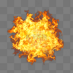 火红的炉盆图片_火焰篝火喷射状火焰元素