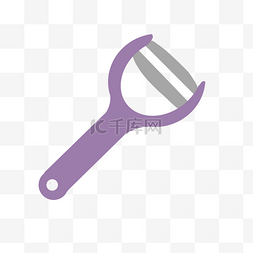 简约紫色拼接水果刀刨子装饰