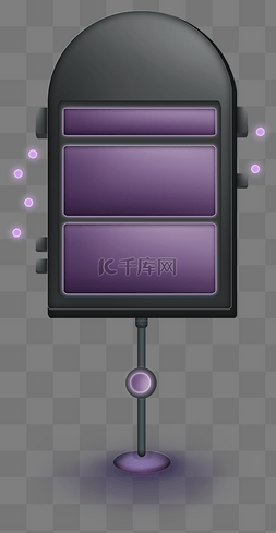 紫色光感科技图片_工业风紫色立体文字框