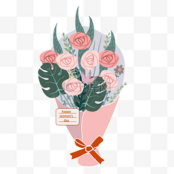 妇女节3月8日鲜花玫瑰祝福PNG女王