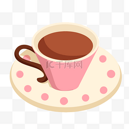 粉色咖啡杯
