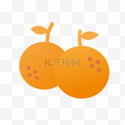 水果简笔画素材图片_卡通橙子