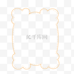中国简约线条素材图片_简约线条橙色边框