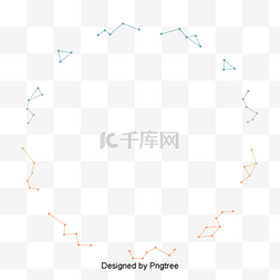 几何圆图案虚线边框