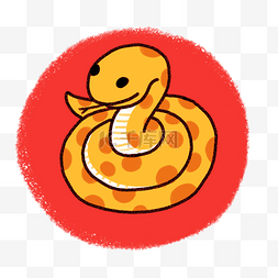 蛇年图标图片_十二生肖巳蛇中国红