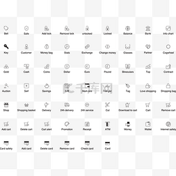 线型花绘图片_商务金融线型矢量图标icon